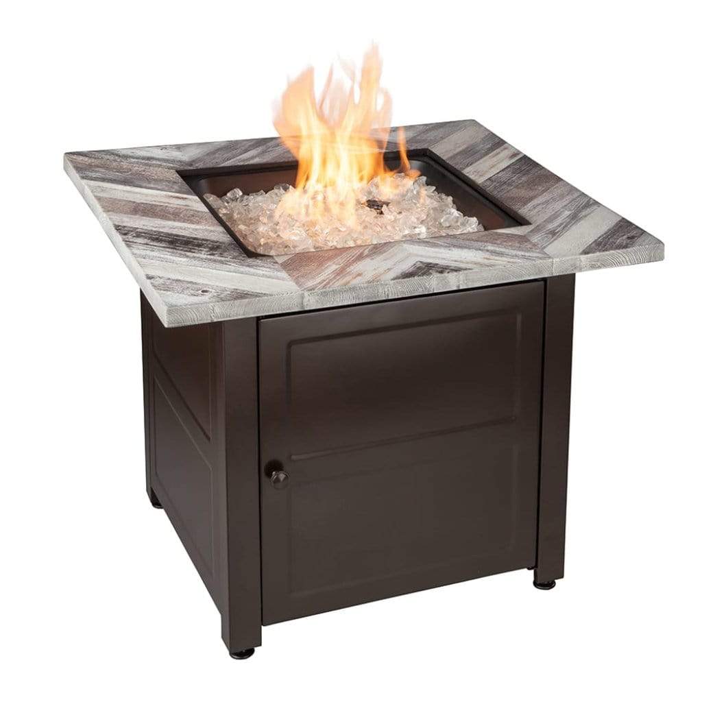 Endless Summer 30" Duvall LP Gas Outdoor Fire Pit Table with Faux Wood Top