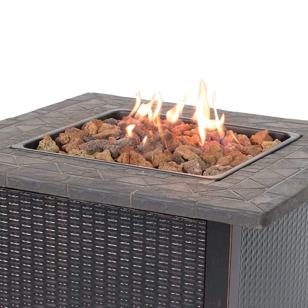 Endless Summer 30" GAD1401M LP Gas Outdoor Fire Pit Table with Resin Mantel