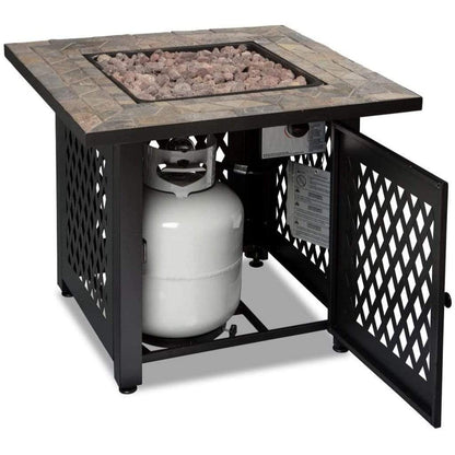 Endless Summer 30" GAD1429SP LP Gas Outdoor Fire Pit Table with Slate Tile Mantel