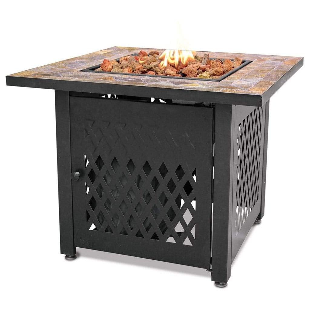 Endless Summer 30" GAD1429SP LP Gas Outdoor Fire Pit Table with Slate Tile Mantel