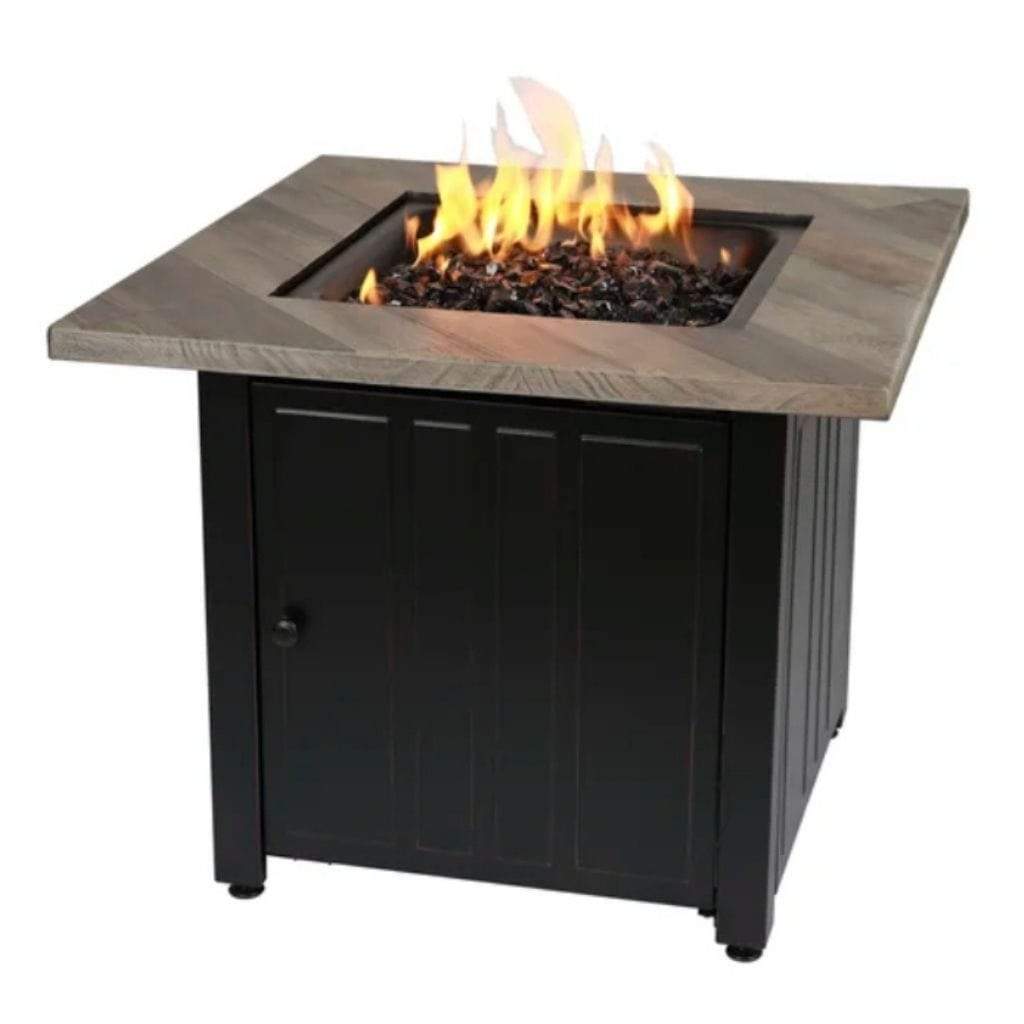 Endless Summer 30" Harper LP Gas Outdoor Fire Pit Table with Printed Resin Mantel