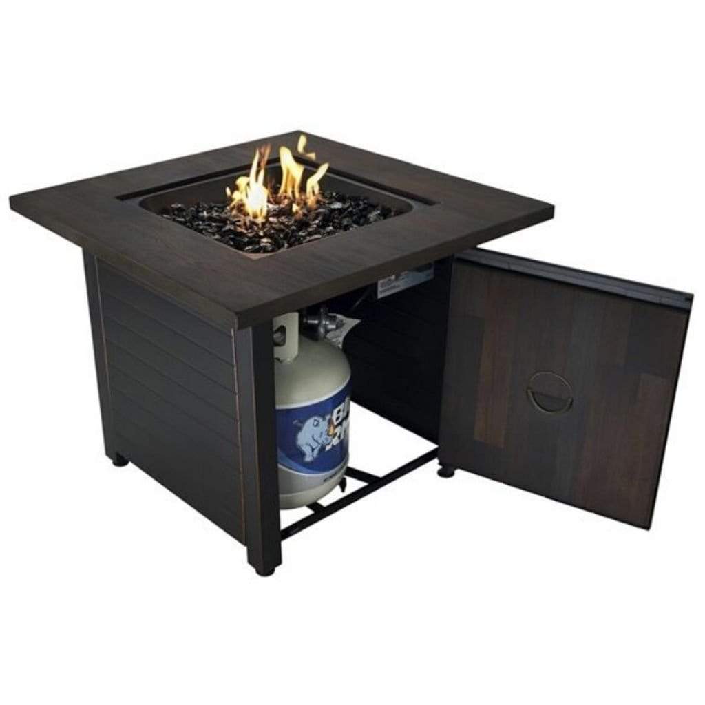 Endless Summer 30" Spencer LP Gas Outdoor Fire Pit Table with Printed Resin Mantel