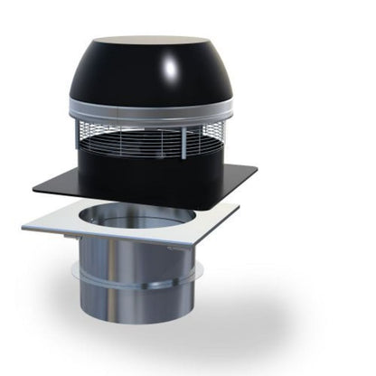 Enervex RSHT 12" Chimney Fan With 12" Manual Fireplace Damper & 5A Fan Speed Control - Manual Draft & Damper System