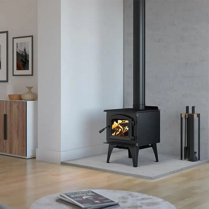 Enerzone Solution 1.4 20" Metallic Black Wood Burning Small Stove