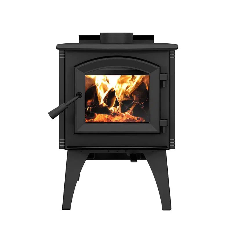 Enerzone Solution 1.4 20" Metallic Black Wood Burning Small Stove