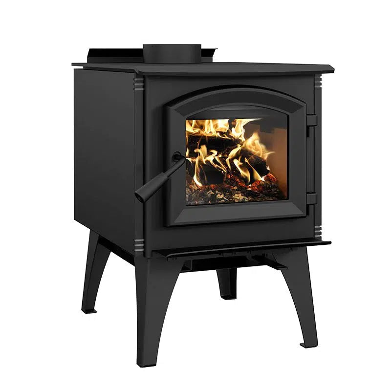 Enerzone Solution 1.4 20" Metallic Black Wood Burning Small Stove