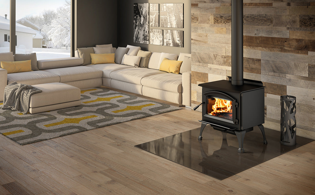 Enerzone Solution 2.3 Wood Burning Stove With Black Cast Iron Traditional Legs & Ash Drawer