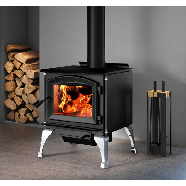 Enerzone Solution 3.3 Wood Burning Stove With Brushed Nickel Cast Iron – US  Fireplace Store