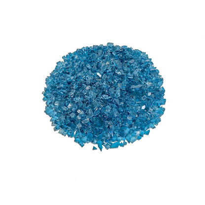 Enhance A Fire 0.25" 5 Lb. Celestite Blue Non-Reflective Crushed Tempered Fire Glass for Gas Fireplace, Electric Fireplace and Outdoor Gas Firepit