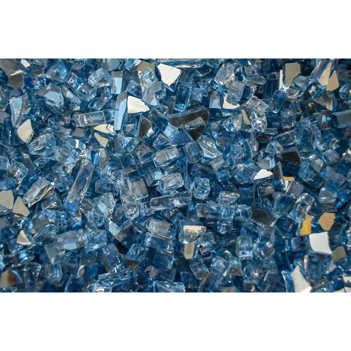 Enhance A Fire 0.25" 5 Lb. Celestite Blue Reflective Crushed Tempered Fire Glass for Gas Fireplace, Electric Fireplace and Outdoor Gas Firepit