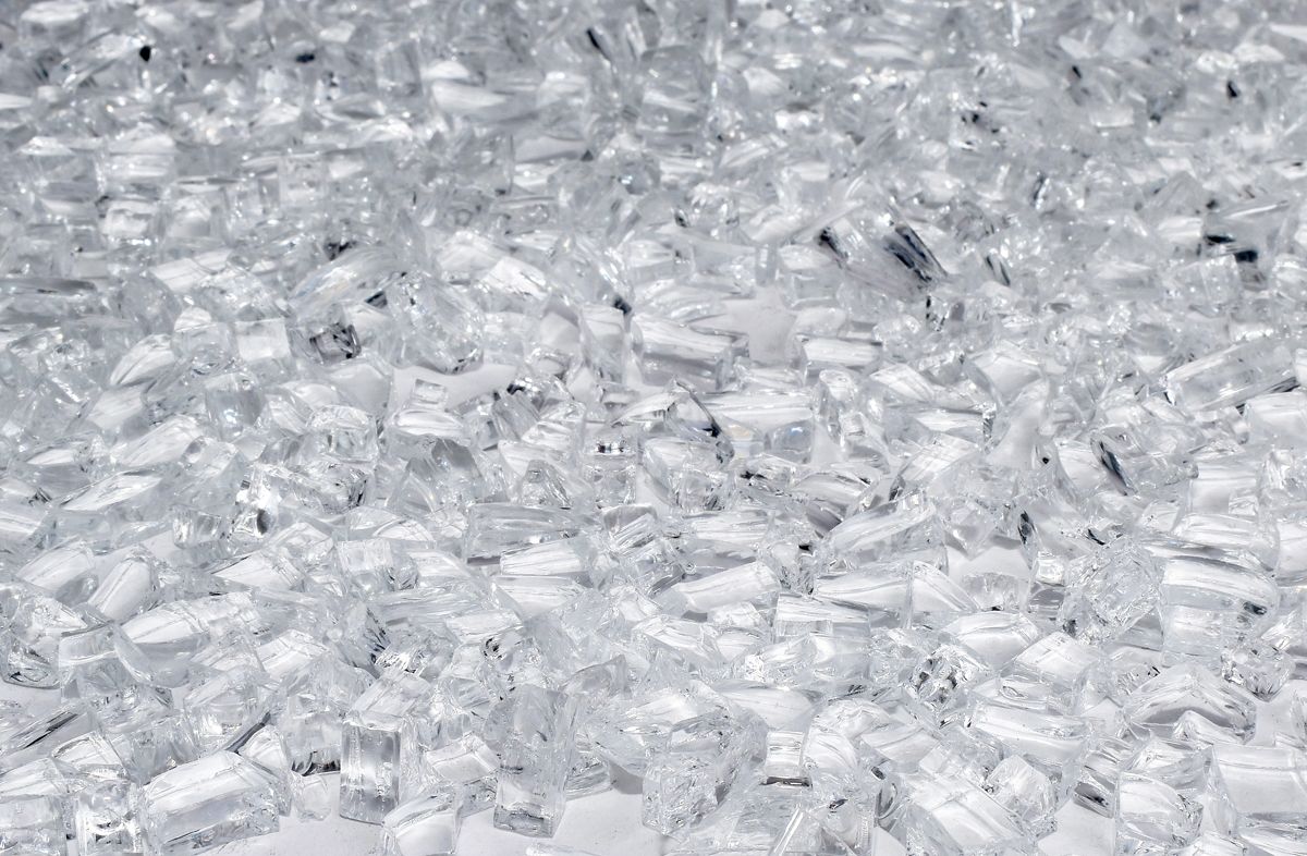 Enhance A Fire 0.25" 5 Lb. Crushed Iceberg Chips Non-Reflective Crushed Tempered Fire Glass for Gas Fireplace, Electric Fireplace and Outdoor Gas Firepit