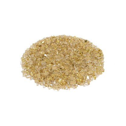 Enhance A Fire 0.25" 5 Lb. Gold Reflective Crushed Tempered Fire Glass for Gas Fireplace, Electric Fireplace and Outdoor Gas Firepit
