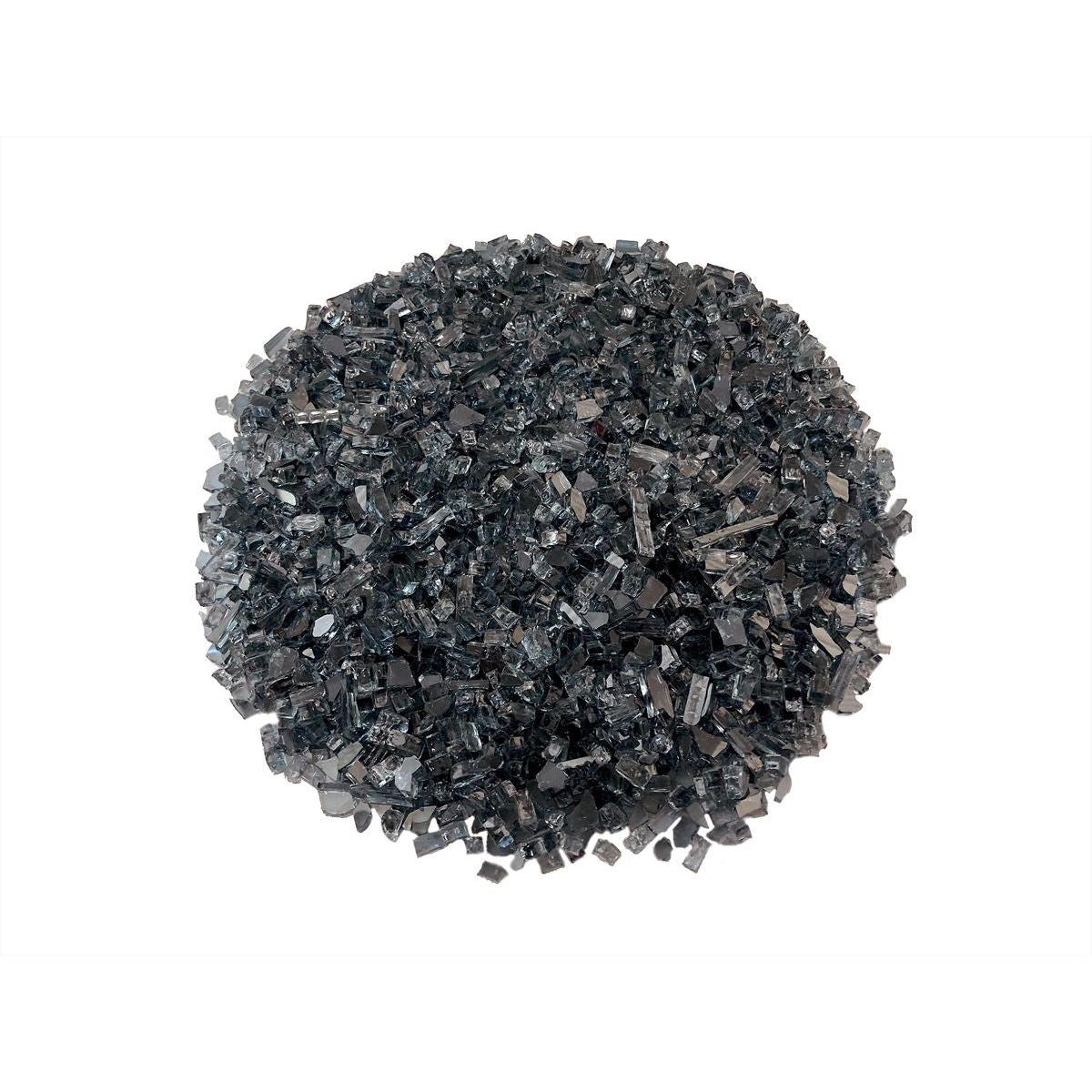 Enhance A Fire 0.25" 5 Lb. Graphite Grey Non-Reflective Crushed Tempered Fire Glass for Gas Fireplace, Electric Fireplace and Outdoor Gas Firepit