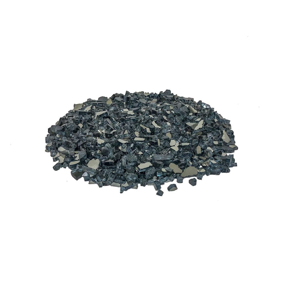 Enhance A Fire 0.25" 5 Lb. Graphite Grey Reflective Crushed Tempered Fire Glass for Gas Fireplace, Electric Fireplace and Outdoor Gas Firepit