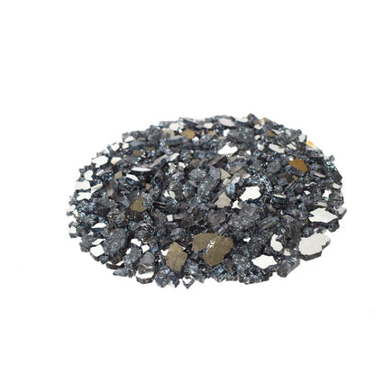 Enhance A Fire 0.25" 5 Lb. Graphite Grey Reflective Crushed Tempered Fire Glass for Gas Fireplace, Electric Fireplace and Outdoor Gas Firepit