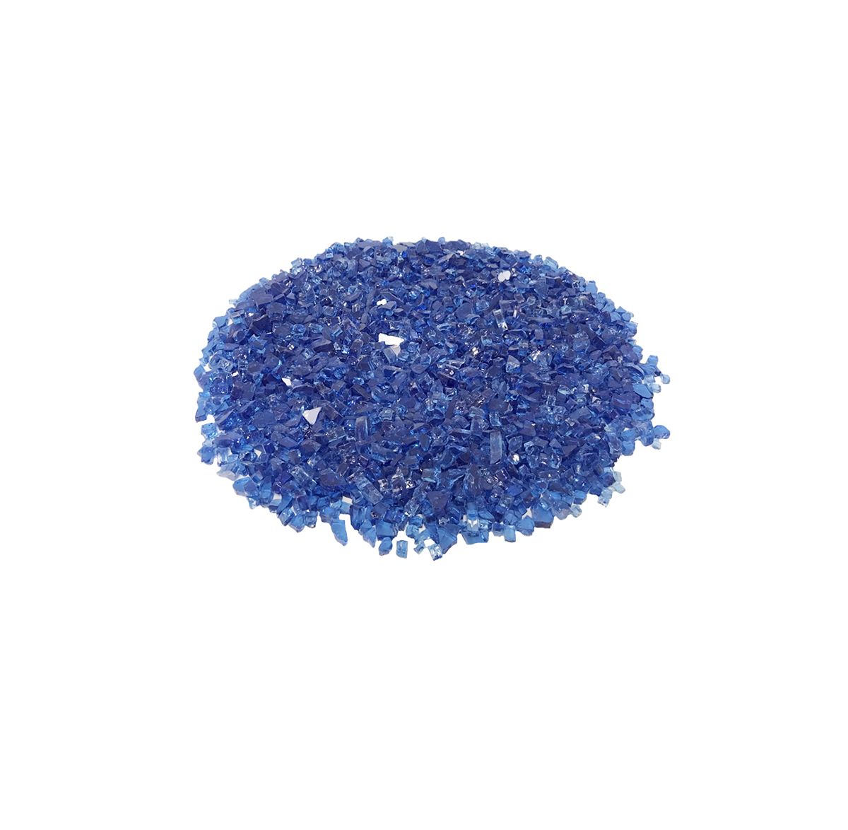 Enhance A Fire 0.25" 5 Lb. Parade Blue Non-Reflective Crushed Tempered Fire Glass for Gas Fireplace, Electric Fireplace and Outdoor Gas Firepit