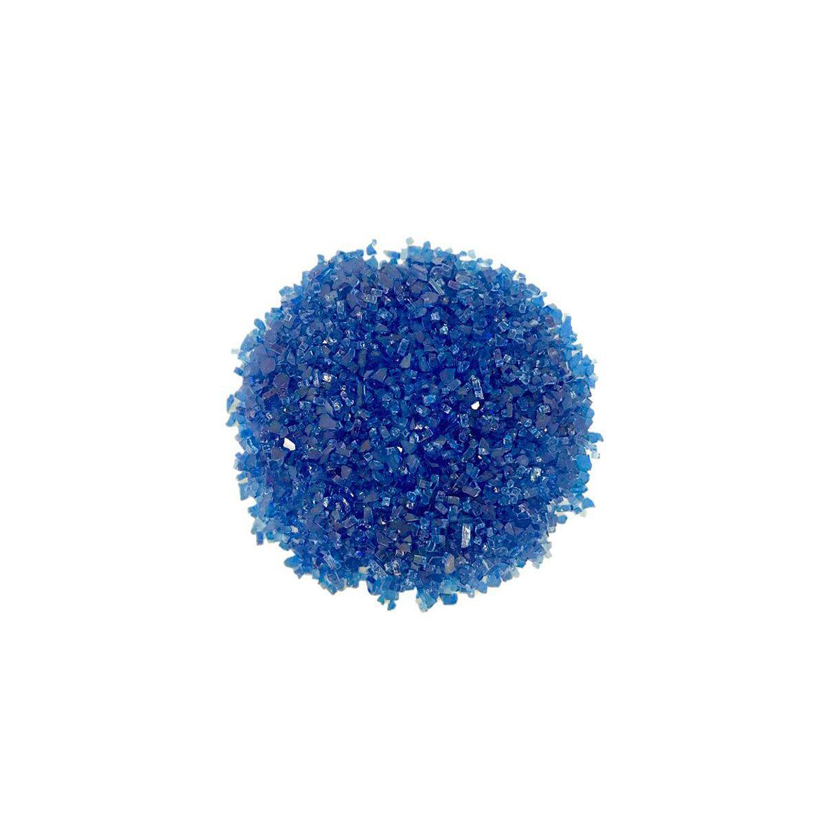 Enhance A Fire 0.25" 5 Lb. Parade Blue Non-Reflective Crushed Tempered Fire Glass for Gas Fireplace, Electric Fireplace and Outdoor Gas Firepit