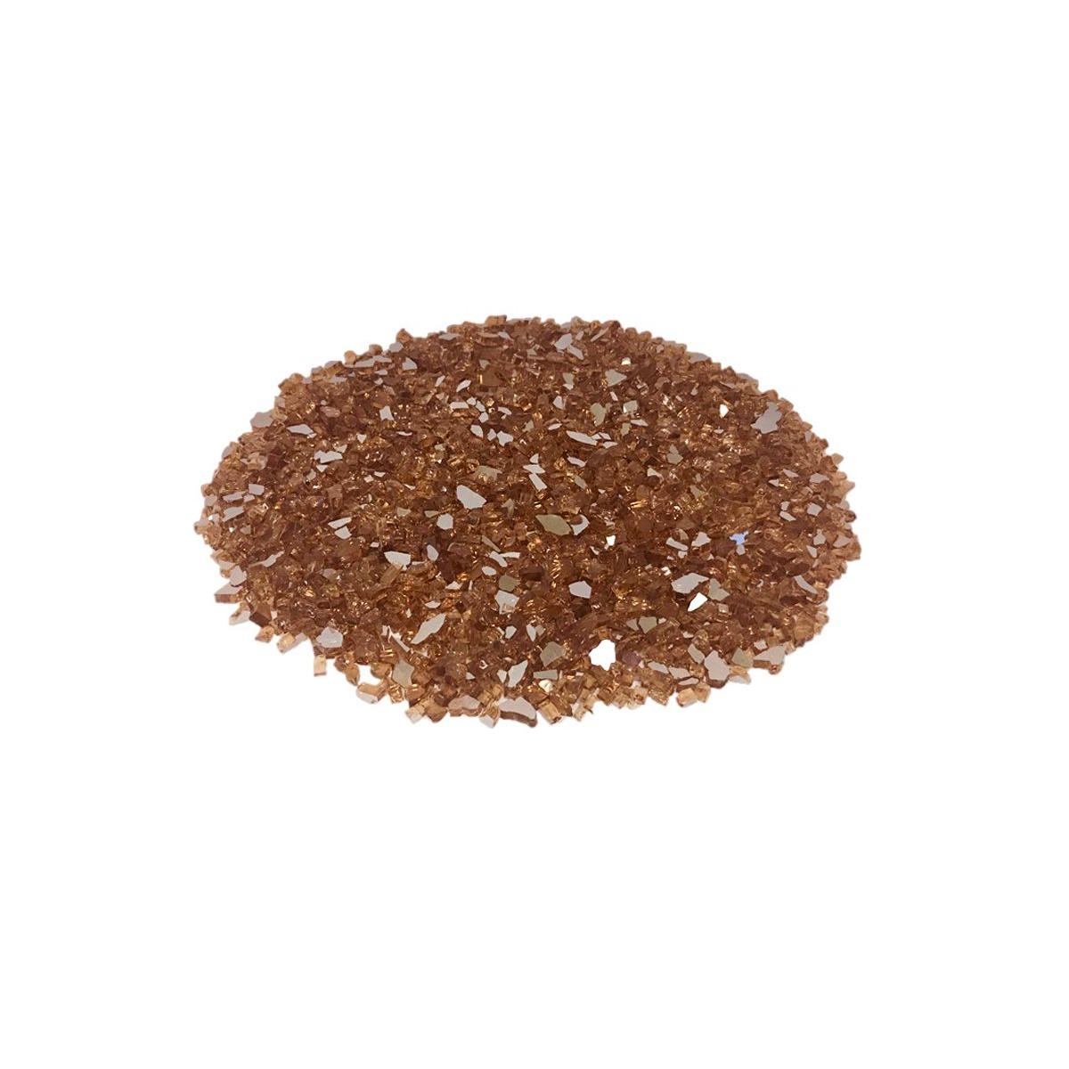 Enhance A Fire 0.25" 5 Lb. Rusty Iron Reflective Crushed Tempered Fire Glass for Gas Fireplace, Electric Fireplace and Outdoor Gas Firepit