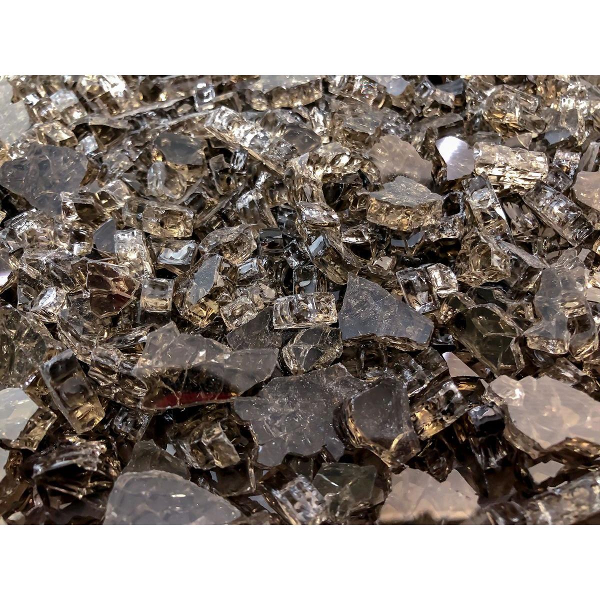 Enhance A Fire 0.25" 5 Lb. Smokey Gem Non-Reflective Crushed Tempered Fire Glass for Gas Fireplace, Electric Fireplace and Outdoor Gas Firepit