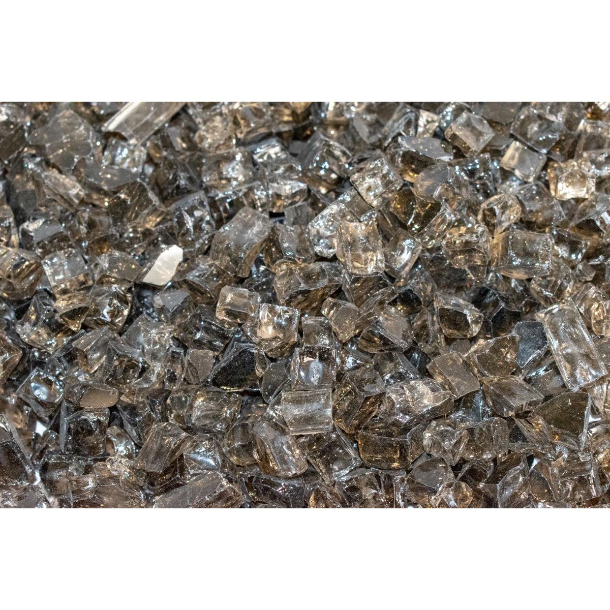 Enhance A Fire 0.25" 5 Lb. Smokey Gem Non-Reflective Crushed Tempered Fire Glass for Gas Fireplace, Electric Fireplace and Outdoor Gas Firepit