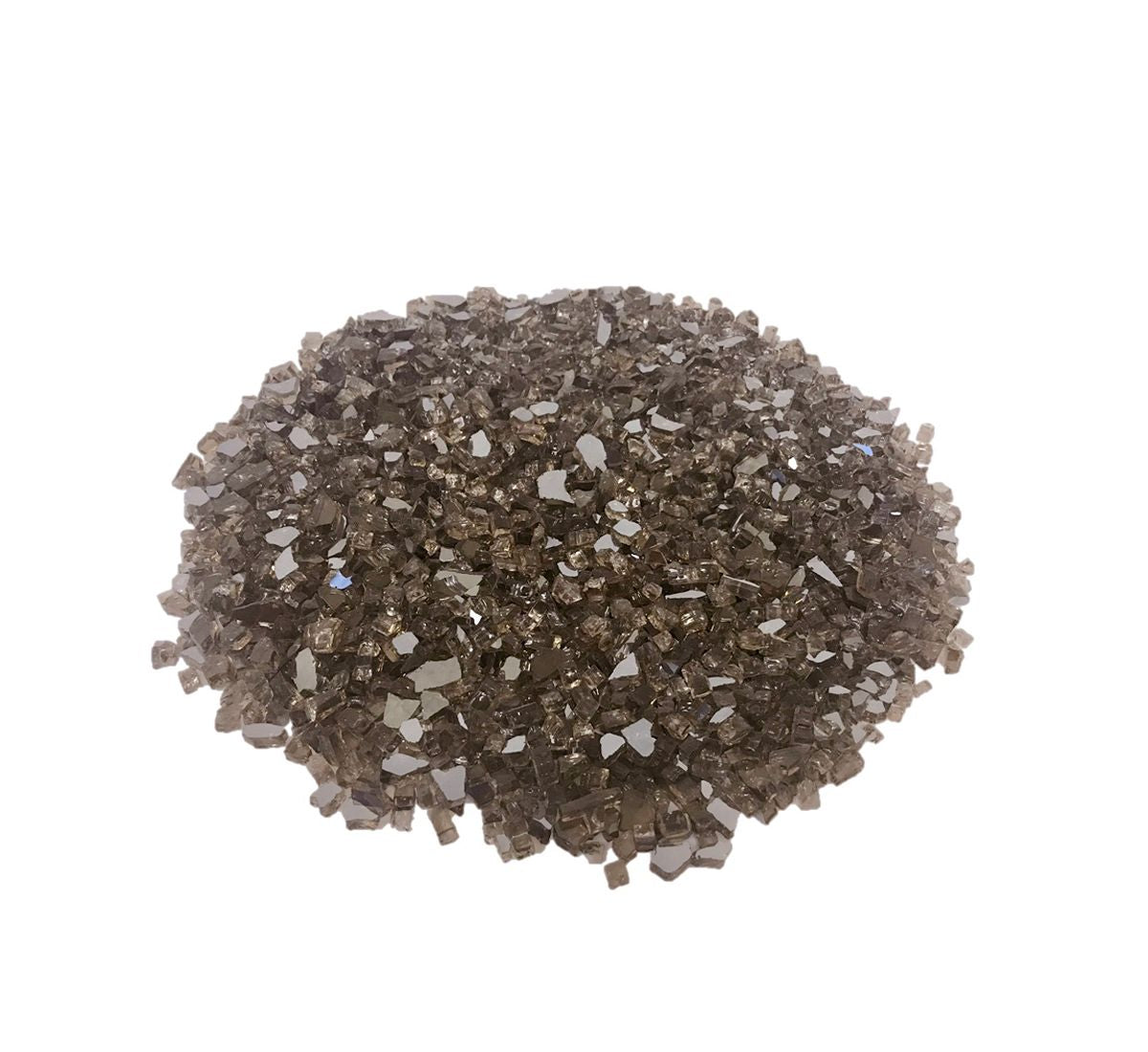 Enhance A Fire 0.25" 5 Lb. Smokey Gem Reflective Crushed Tempered Fire Glass for Gas Fireplace, Electric Fireplace and Outdoor Gas Firepit