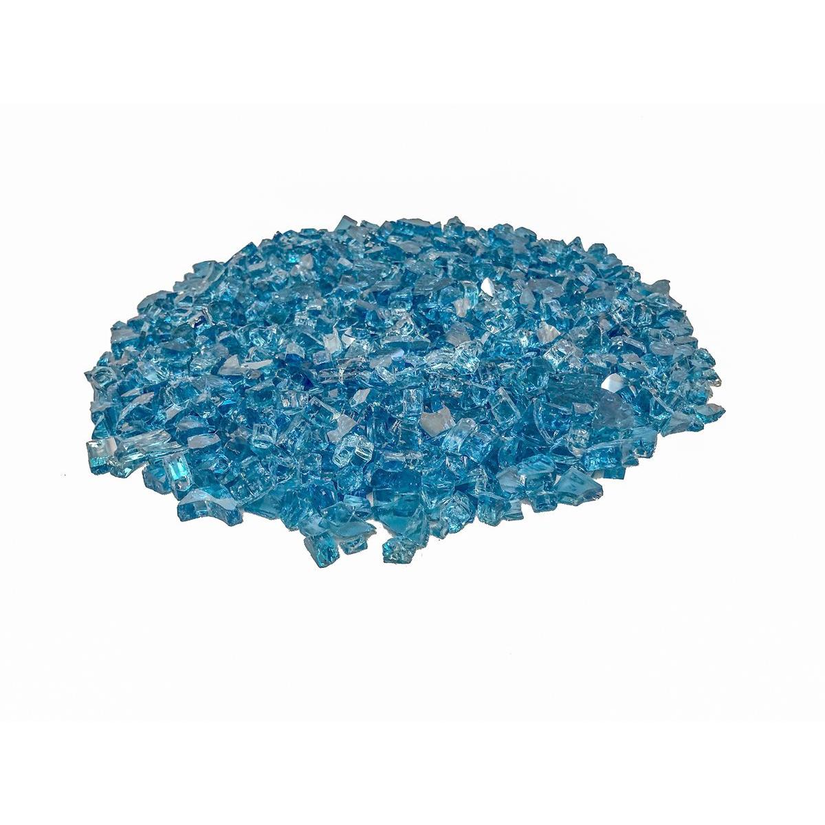 Enhance A Fire 0.5" 5 Lb. Celestite Blue Non-Reflective Crushed Tempered Fire Glass for Gas Fireplace, Electric Fireplace and Outdoor Gas Firepit