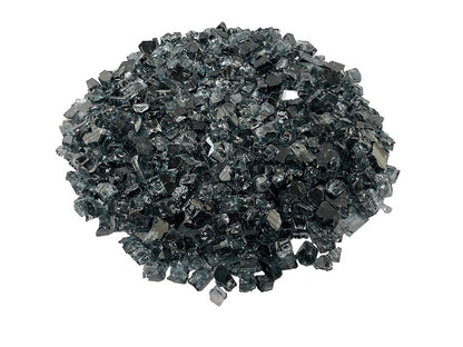 Enhance A Fire 0.5" 5 Lb. Graphite Grey Non-Reflective Crushed Tempered Fire Glass for Gas Fireplace, Electric Fireplace and Outdoor Gas Firepit