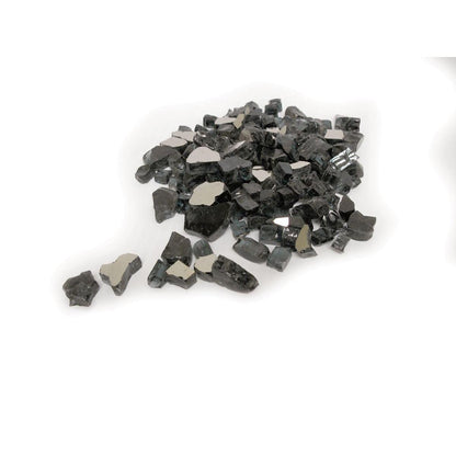 Enhance A Fire 0.5" 5 Lb. Graphite Grey Reflective Crushed Tempered Fire Glass for Gas Fireplace, Electric Fireplace and Outdoor Gas Firepit