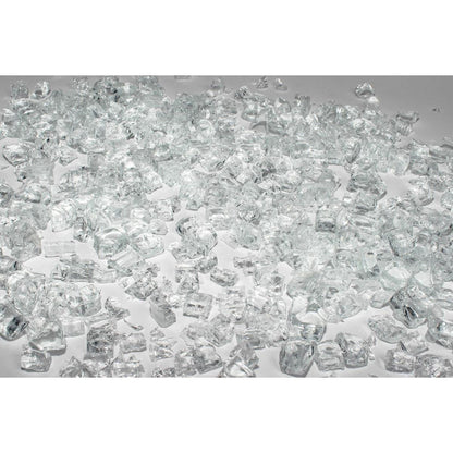 Enhance A Fire 0.5" 5 Lb. Iceberg Chips Non-Reflective Crushed Tempered Fire Glass for Gas Fireplace, Electric Fireplace and Outdoor Gas Firepit