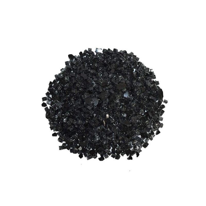 Enhance A Fire 0.5" 5 Lb. Onyx Black Non-Reflective Crushed Tempered Fire Glass for Gas Fireplace, Electric Fireplace and Outdoor Gas Firepit