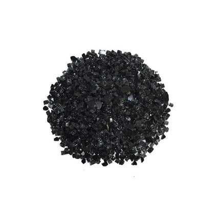 Enhance A Fire 0.5" 5 Lb. Onyx Black Non-Reflective Crushed Tempered Fire Glass for Gas Fireplace, Electric Fireplace and Outdoor Gas Firepit
