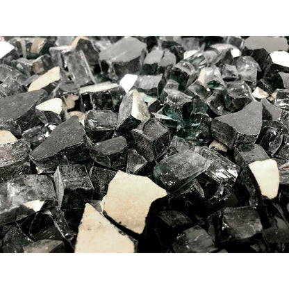 Enhance A Fire 0.5" 5 Lb. Onyx Black Reflective Crushed Tempered Fire Glass for Gas Fireplace, Electric Fireplace and Outdoor Gas Firepit
