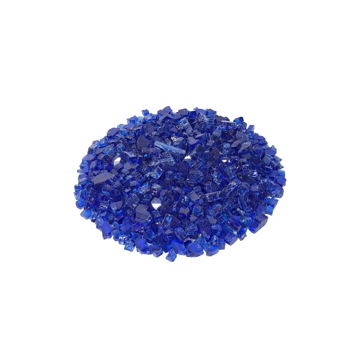 Enhance A Fire 0.5" 5 Lb. Parade Blue Non-Reflective Crushed Tempered Fire Glass for Gas Fireplace, Electric Fireplace and Outdoor Gas Firepit