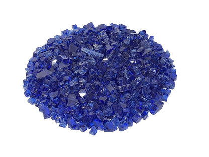 Enhance A Fire 0.5" 5 Lb. Parade Blue Non-Reflective Crushed Tempered Fire Glass for Gas Fireplace, Electric Fireplace and Outdoor Gas Firepit