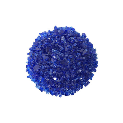 Enhance A Fire 0.5" 5 Lb. Parade Blue Non-Reflective Crushed Tempered Fire Glass for Gas Fireplace, Electric Fireplace and Outdoor Gas Firepit