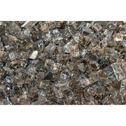 Enhance A Fire 0.5" 5 Lb. Smokey Gem Non-Reflective Crushed Tempered Fire Glass for Gas Fireplace, Electric Fireplace and Outdoor Gas Firepit
