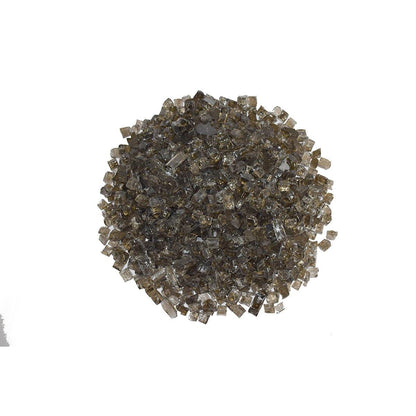 Enhance A Fire 0.5" 5 Lb. Smokey Gem Non-Reflective Crushed Tempered Fire Glass for Gas Fireplace, Electric Fireplace and Outdoor Gas Firepit