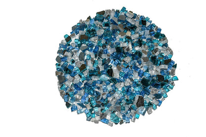 Enhance A Fire 0.50" 5 Lb. Calypso Reflective Premium Mixed Fire Glass for Gas Fireplace, Electric Fireplace and Outdoor Gas Firepit