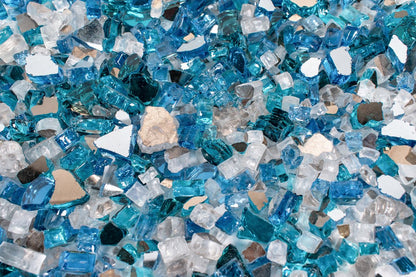 Enhance A Fire 0.50" 5 Lb. Calypso Reflective Premium Mixed Fire Glass for Gas Fireplace, Electric Fireplace and Outdoor Gas Firepit