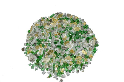 Enhance A Fire 0.50" 5 Lb. Cool Jazz Reflective Premium Mixed Fire Glass for Gas Fireplace, Electric Fireplace and Outdoor Gas Firepit