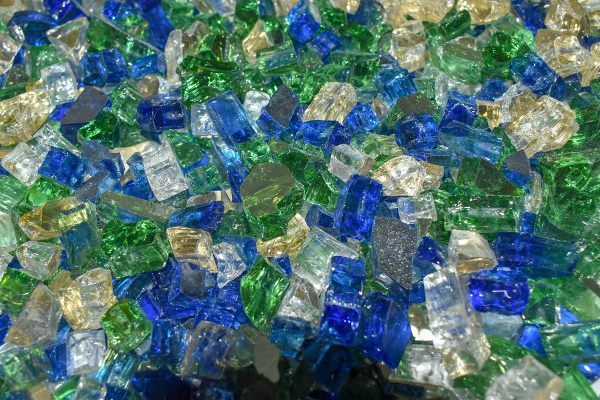 Enhance A Fire 0.50" 5 Lb. Opera Reflective Premium Mixed Fire Glass for Gas Fireplace, Electric Fireplace and Outdoor Gas Firepit