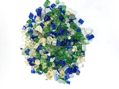 Enhance A Fire 0.50" 5 Lb. Opera Reflective Premium Mixed Fire Glass for Gas Fireplace, Electric Fireplace and Outdoor Gas Firepit