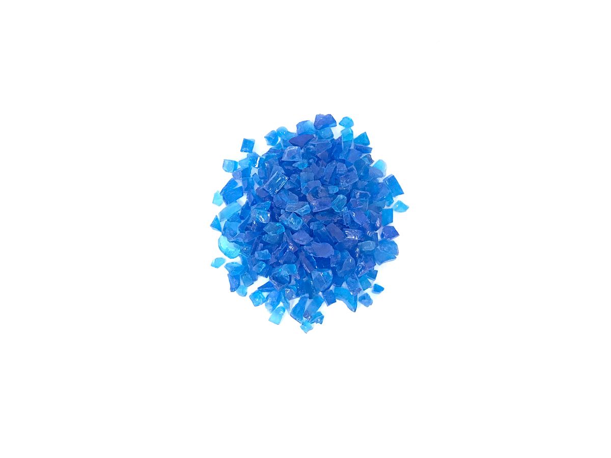 Enhance A Fire 0.75" 5 Lb. Artsy Blue Recycled Crushed Fire Glass for Gas Fireplace, Electric Fireplace and Outdoor Gas Firepit