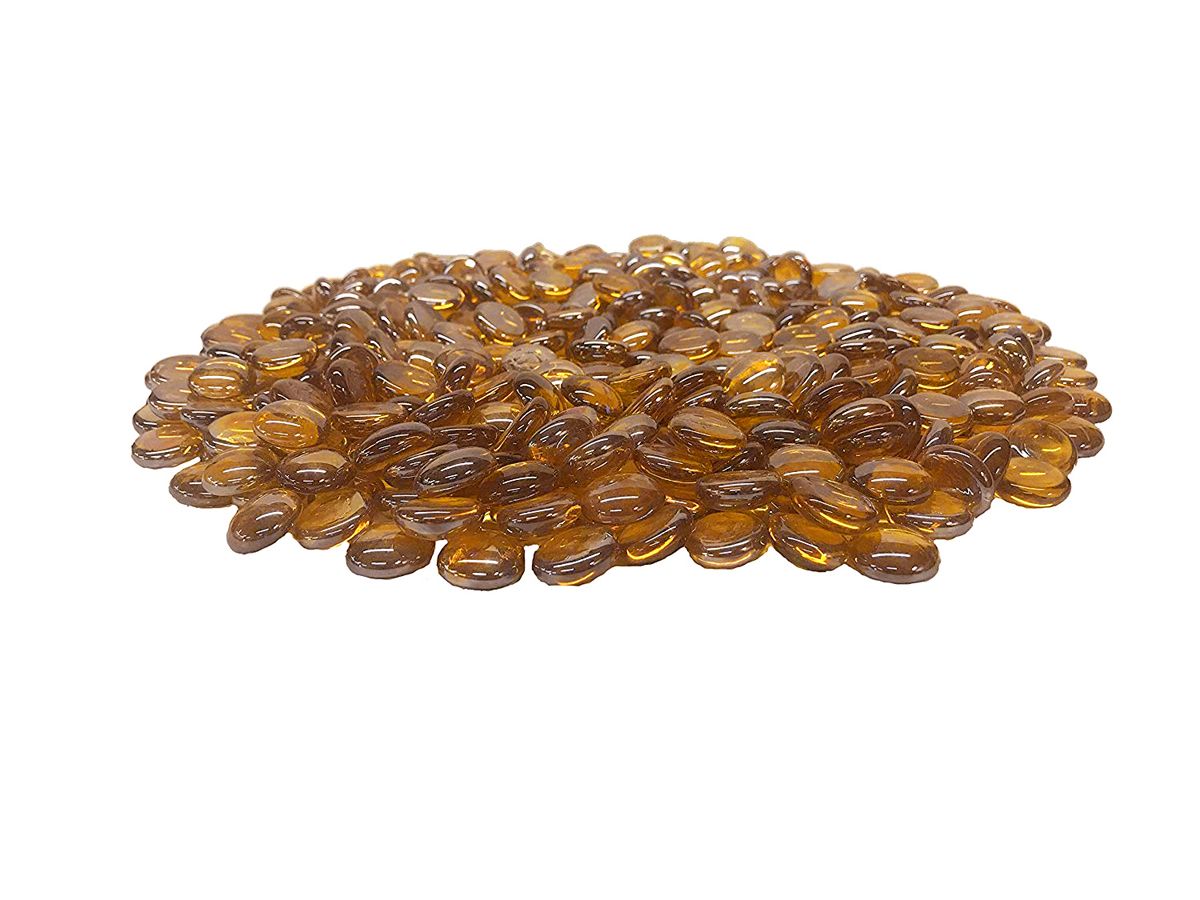 Enhance A Fire 0.75" 5 Lb. Aspen Fire Beads Molded Glass for Gas Fireplace, Electric Fireplace and Outdoor Gas Firepit