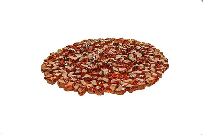 Enhance A Fire 0.75" 5 Lb. Diamond Russet Luxury Hi-Temp Molded Crystal Fire Glass for Gas Fireplace, Electric Fireplace and Outdoor Gas Firepit