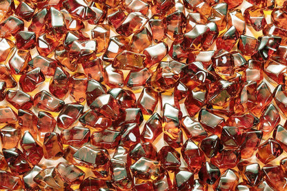 Enhance A Fire 0.75" 5 Lb. Diamond Russet Luxury Hi-Temp Molded Crystal Fire Glass for Gas Fireplace, Electric Fireplace and Outdoor Gas Firepit