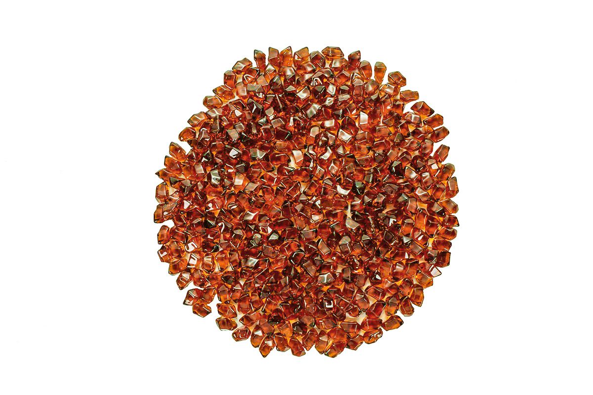 Enhance A Fire 0.75" 5 Lb. Diamond Russet Luxury Hi-Temp Molded Crystal Fire Glass for Gas Fireplace, Electric Fireplace and Outdoor Gas Firepit