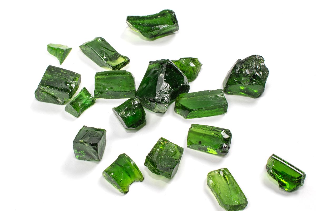 Enhance A Fire 0.75" 5 Lb. Emerald Recycled Crushed Fire Glass for Gas Fireplace, Electric Fireplace and Outdoor Gas Firepit