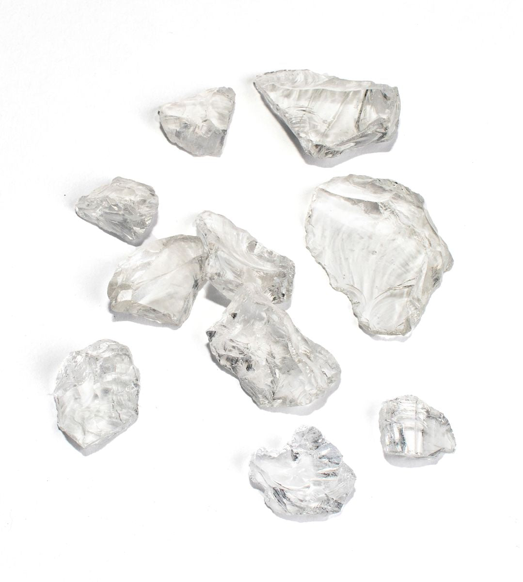 Enhance A Fire 0.75" 5 Lb. Iceberg Chips Recycled Crushed Fire Glass for Gas Fireplace, Electric Fireplace and Outdoor Gas Firepit