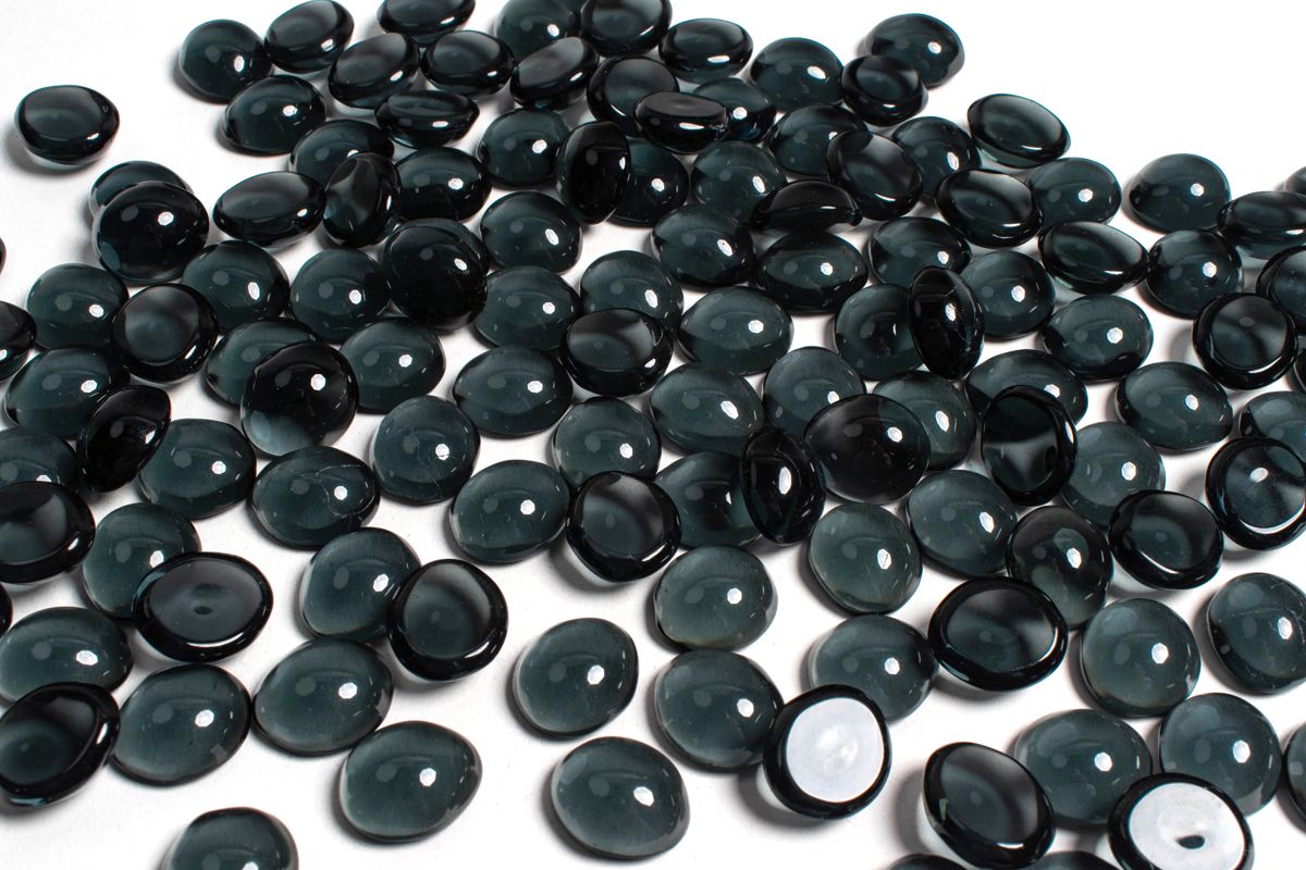 Enhance A Fire 0.75" 5 Lb. Onyx Black Luxury Special Fire Glass for Gas Fireplace, Electric Fireplace and Outdoor Gas Firepit